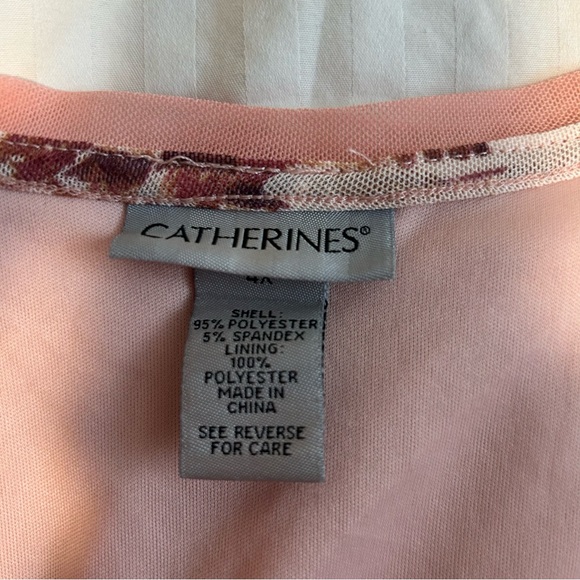 Catherines Pink and Brown Scenic Print Short Sleeve Tunic - Picture 3 of 8